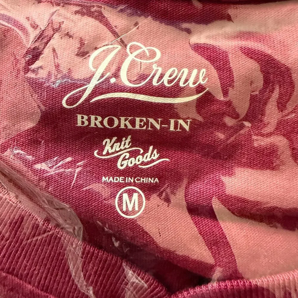 NWT J. Crew Men's Crimson Maple Red/Maroon Broken-In Henley Shirt